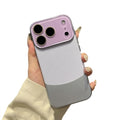 Color-blocked Leather Texture Phone Case