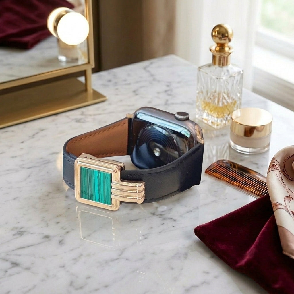 Square Buckle Leather Band