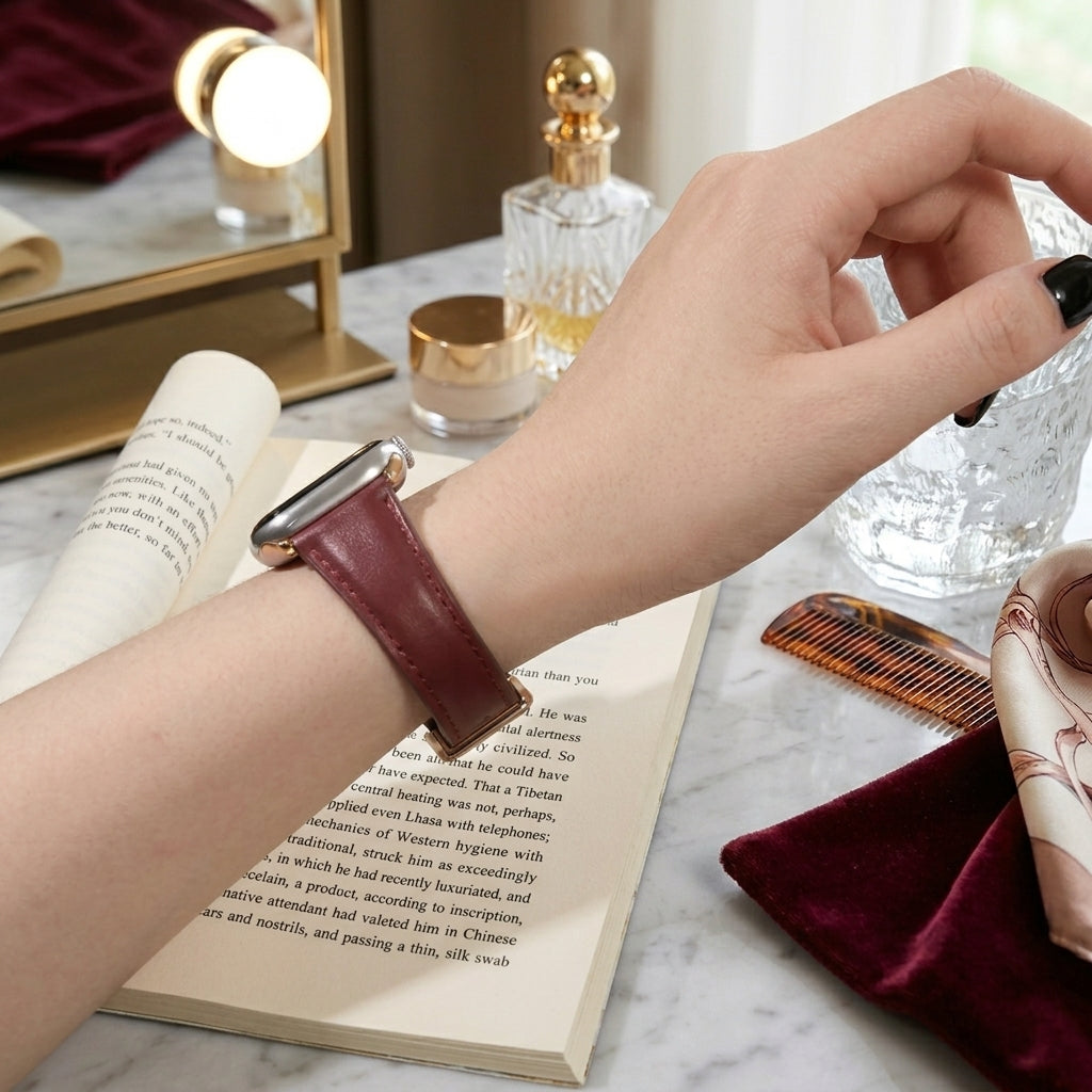 Square Buckle Leather Band